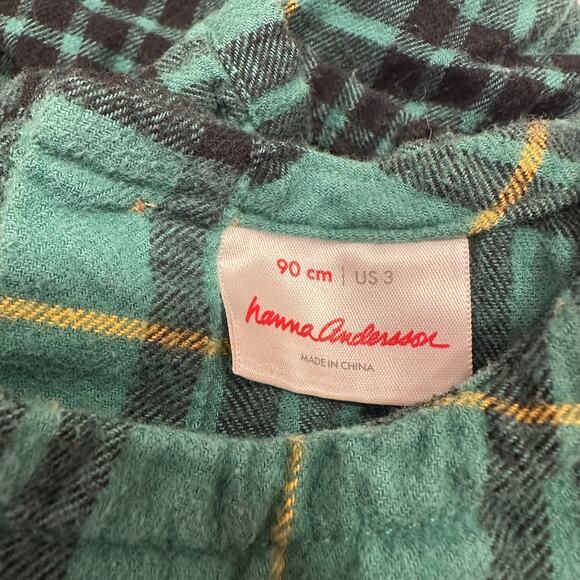 Hanna Andersson Green Festive Plaid Flannel Dress - Picture 9 of 9